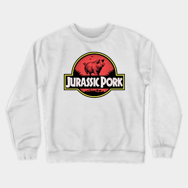 Jurassic Pork! Crewneck Sweatshirt by FunPun